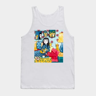 Movie Night With The Cats Tank Top